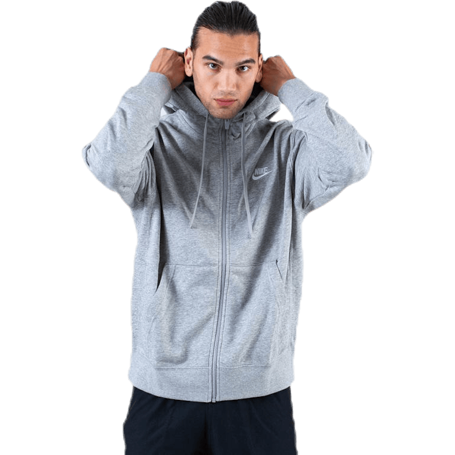 Sportswear Club Men's Full-Zip Hoodie DK GREY HEATHER/MATTE SILVER/WHITE - Bild 6