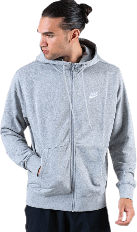 Sportswear Club Men's Full-Zip Hoodie DK GREY HEATHER/MATTE SILVER/WHITE - Bild 7