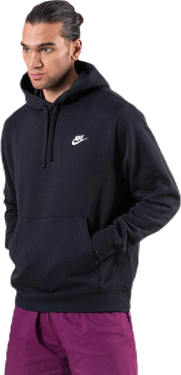 Sportswear Club Fleece Pullover Hoodie BLACK/BLACK/WHITE - Bild 4