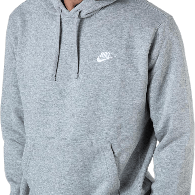Sportswear Club Fleece Pullover Hoodie DK GREY HEATHER/MATTE SILVER/WHITE - Bild 4