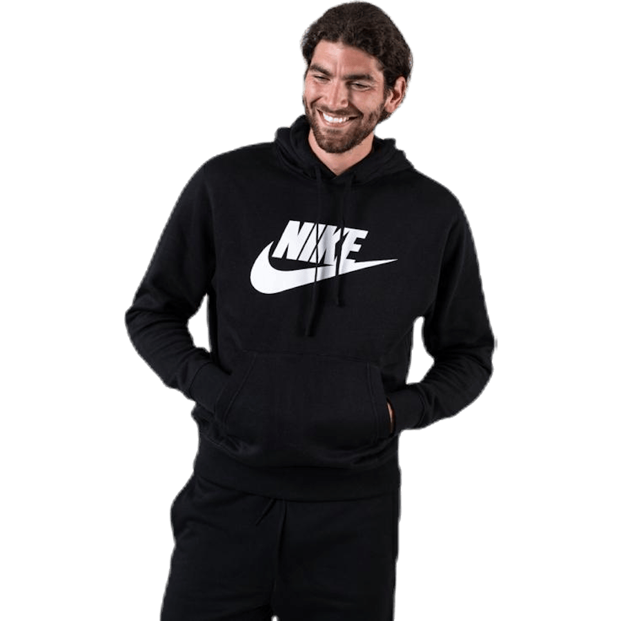 Sportswear Club Fleece Men’s Graphic Pullover Hoodie BLACK/BLACK/WHITE