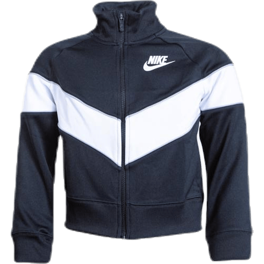 Girls Heritage Front Zip White/Black