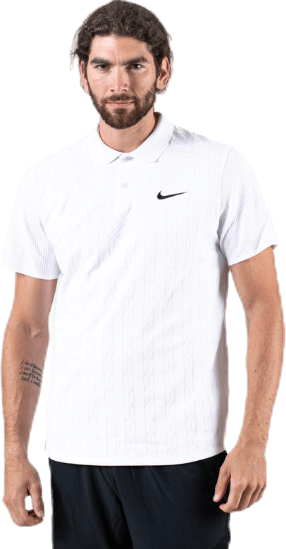 Court ADV Polo White/Black, Male, Ropa, Camiseta de manga corta, Tenis, Blanco, L