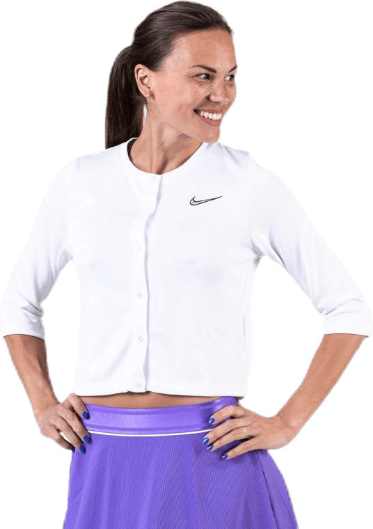 Court Cardigan White/Black, Female, Kleding, Overhemden, Tennis, Wit, XS