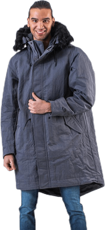 Down Fill Hood Parka Grey