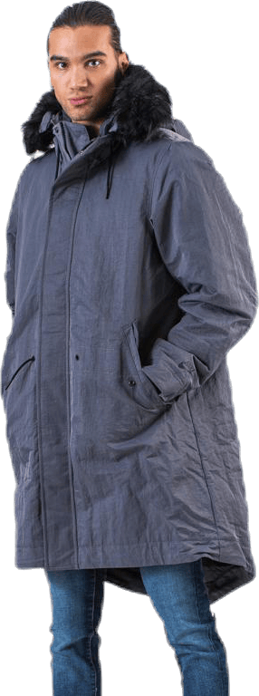 Down Fill Hood Parka Grey - Bild 2