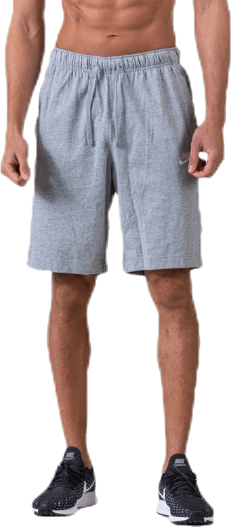 Sportswear Club Men’s Shorts DK GREY HEATHER/WHITE, Male, Vaatteet, Shortsit, Harmaa, M