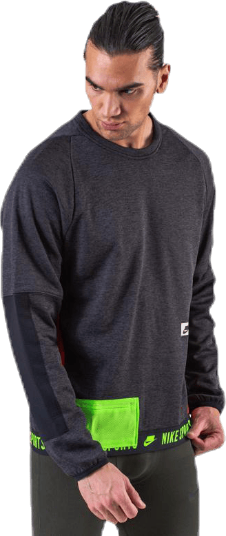 Therma Crew LS  Black, Male, Apparels, Shirts, Workout, Black, S