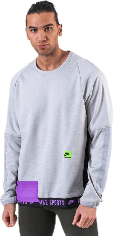 Therma Crew LS  Grey, Male, Apparels, Shirts, Workout, Grey, M