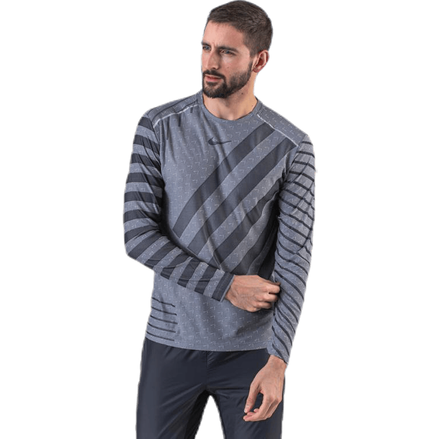 Tech Knit Cool LS Black/Grey