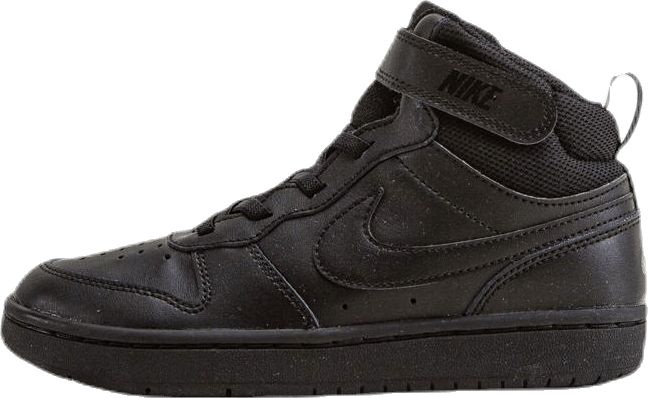 Court Borough Mid 2 Little Kids' Shoes BLACK/BLACK-BLACK, Unisex, Shoes, Trainers, Black, UK K 11