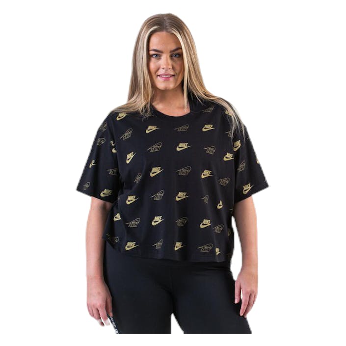 NSW Top SS FGG Shine Plus Black, Female, Kläder, T-shirt, Svart, XL