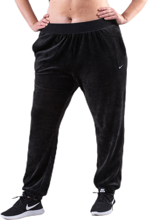 Velour Pant Plus White/Black, Female, Kläder, Byxor, Svart, XL