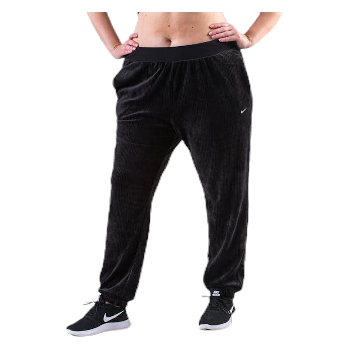 Velour Pant Plus White/Black, Female, Apparels, Pants, Black, XL
