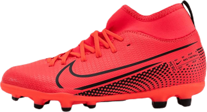 Junior Superfly 7 Club FG/MG Pink/Black, Unisex, Shoes, Football shoes, Soccer, Red, UK 2,5