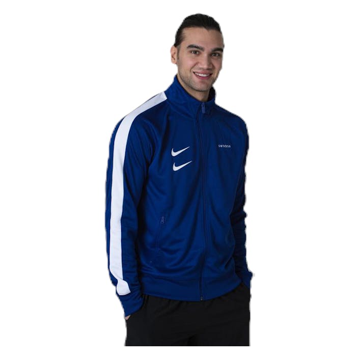 Nsw Swoosh JKT Blue/White, Male, Apparels, Shirts, Blue, XXL