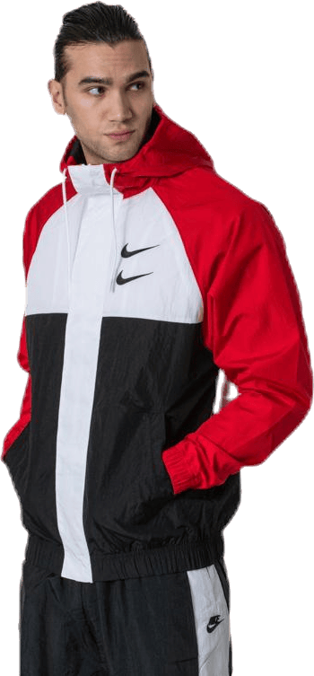 Nsw Swoosh Jkt Hd White/Black/Red, Male, Apparels, jackets, Multi color, XXL