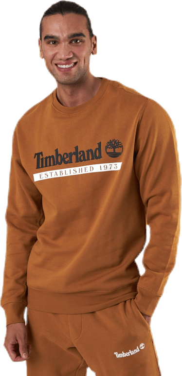 Yc Established 1973 Crew Neck Sweatshirt Wheat, Male, Kläder, Skjortor, Brun, S