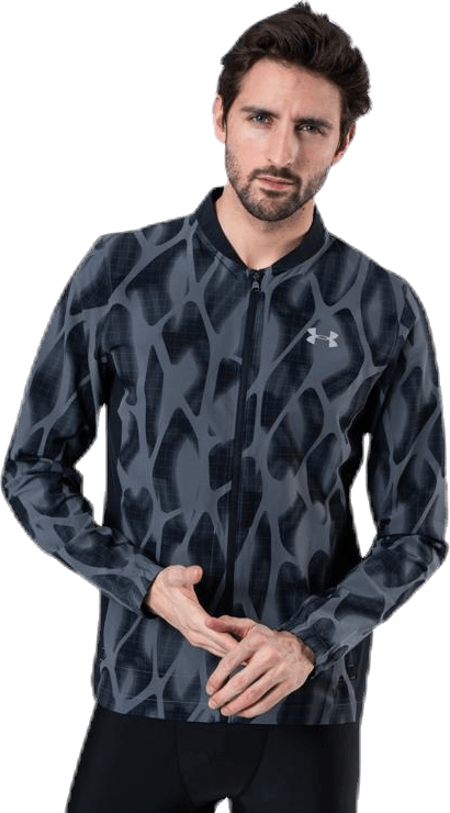 Launch 2.0 Printed Jacket Grey, Male, Odevy, bundy, Beží, Šedá, S