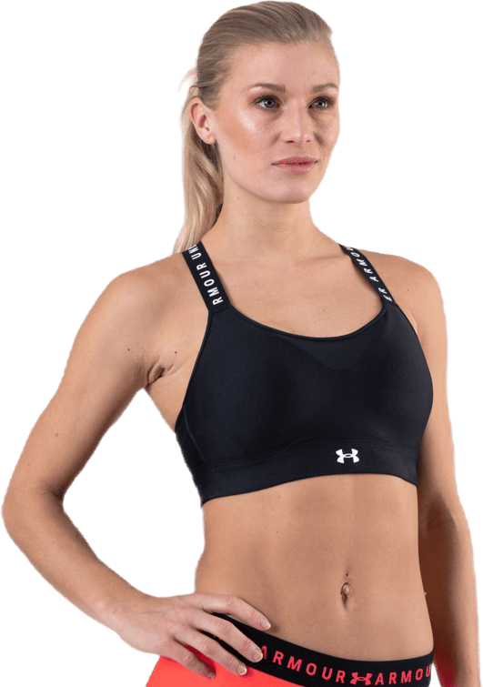 UA Infinity High Bra Black, Female, Apparels, Sports Bras, Running, Black, L