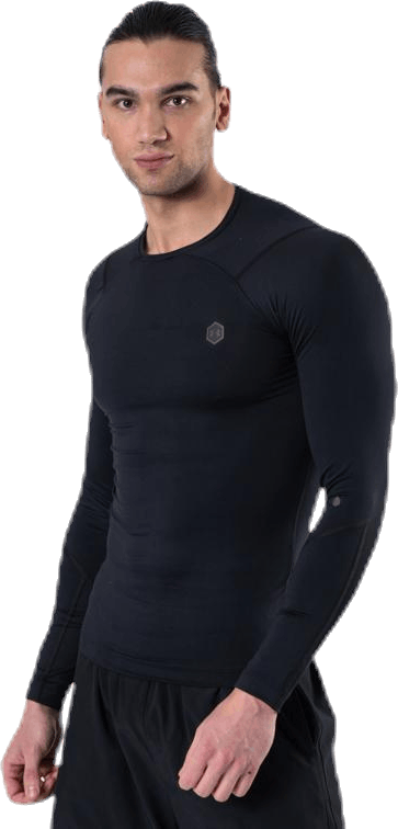 Ua Hg Rush Compression Ls Black, Male, Odzież, Koszule, Trening, Czarny, XL