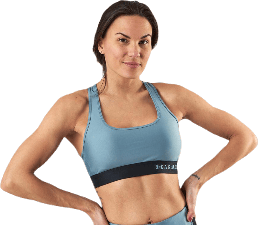 Armour Mid Crossback Bra Blue, Female, Abbigliamento, Reggiseno sportivo, In esecuzione, Blu, XS