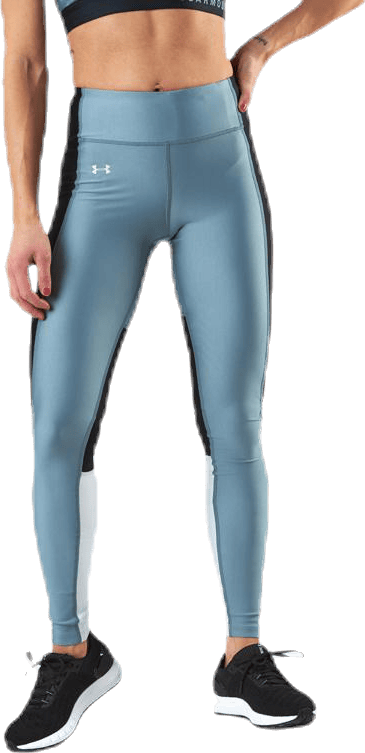 UA HG Armour Perforation Inset Leggings Turquoise
