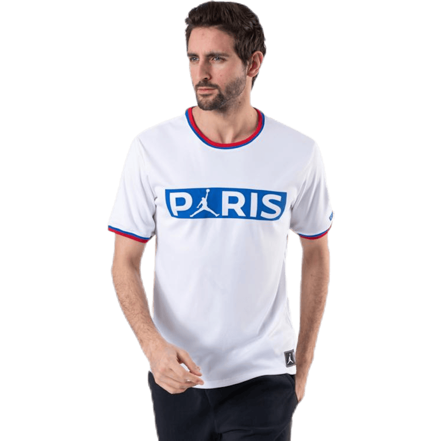 X Psg Wordmark Tee White/Hyper Cobalt