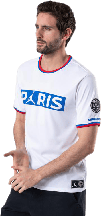 X Psg Wordmark Tee White/Hyper Cobalt - Bild 2