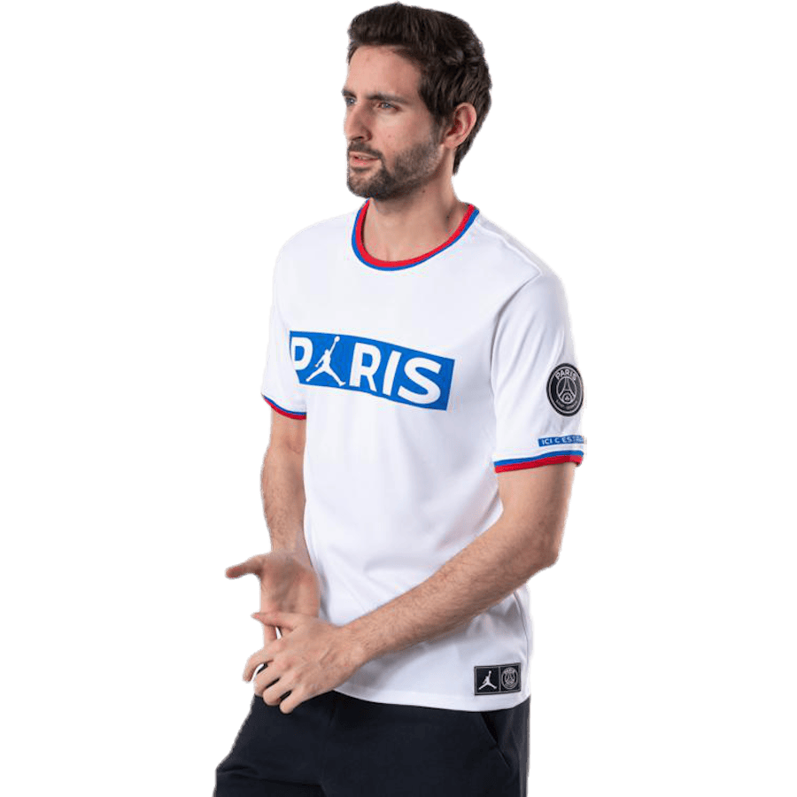 X Psg Wordmark Tee White/Hyper Cobalt - Bild 2