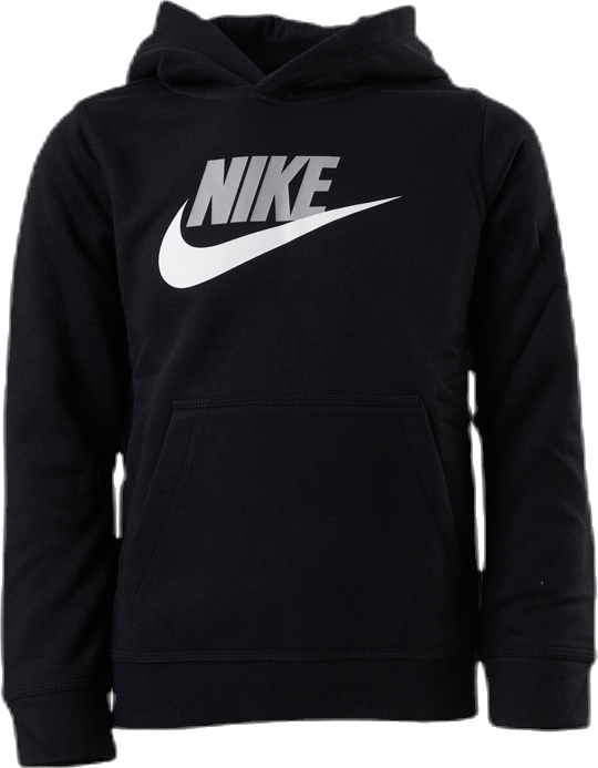 Sportswear Club Fleece Big Kids’ Pullover Hoodie BLACK/LT SMOKE GREY