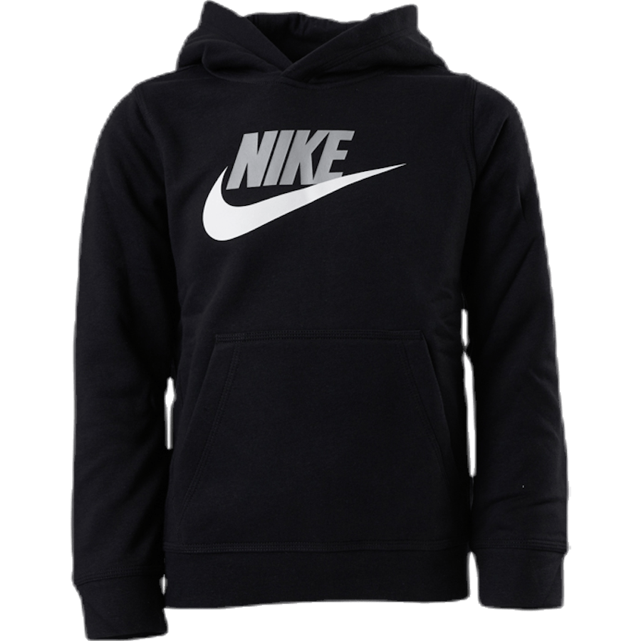 Sportswear Club Fleece Big Kids’ Pullover Hoodie BLACK/LT SMOKE GREY