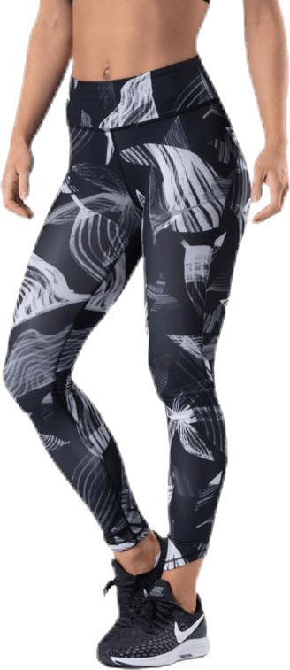 Fast Tight 7/8 Floral Black, Female, Odzież, Leggings, Trening, Wielokolorowy, XL
