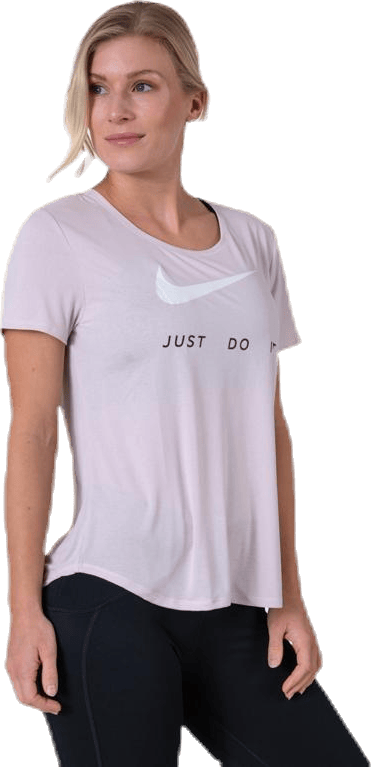 Top SS Swoosh Run Pink/White - Bild 3