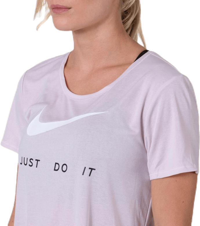 Top SS Swoosh Run Pink/White - Bild 4