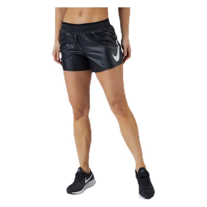 Swoosh Run 7/8 Tight White/Black, Female, Apparels, Shorts, Running, Black, XL
