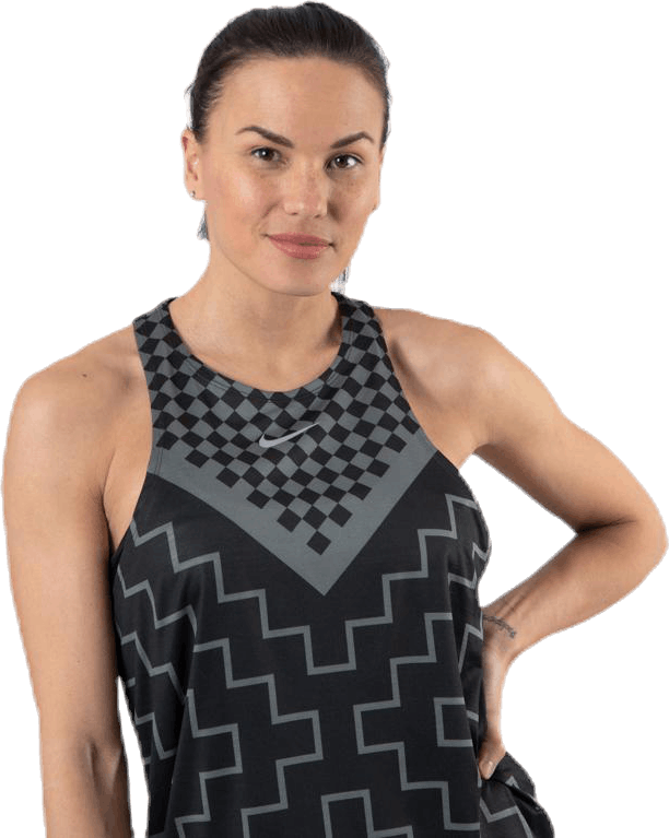 Tank Runway Geo Grey, Female, Abbigliamento, Tops, In esecuzione, Grigio, M