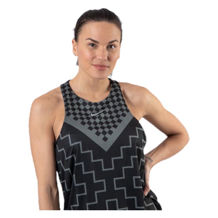 Tank Runway Geo Grey, Female, Vêtements, Tops, Courses, Gris, XS