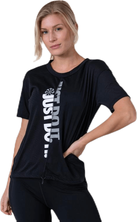 Icon Clash Top SS White/Black, Female, Apparels, T-shirt, Running, Black, M
