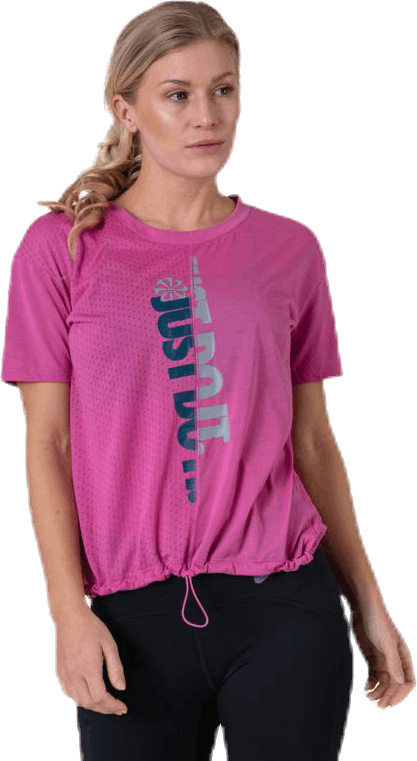 Icon Clash Top SS Pink, Female, Apparels, T-shirt, Running, Pink, L