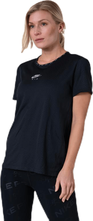 Air Top SS Black, Female, Apparels, T-shirt, Running, Black, S
