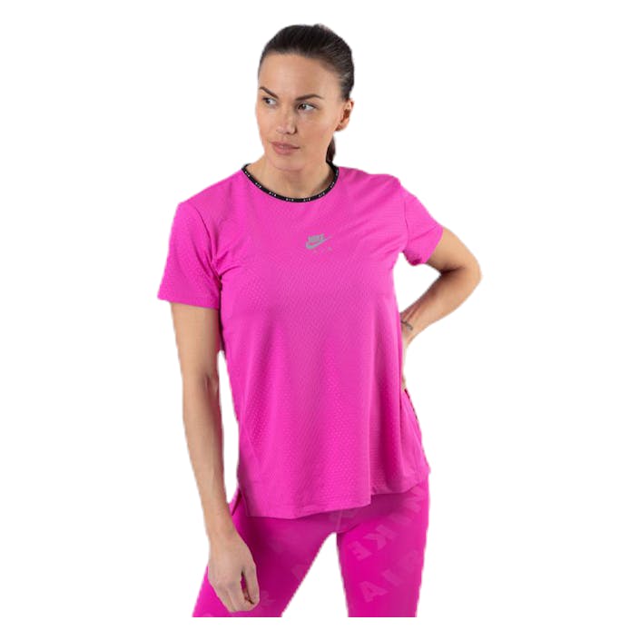 Air Top SS Pink, Female, Apparels, T-shirt, Running, Pink, XL