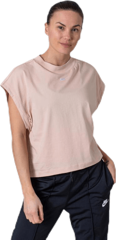 Nsw Essential Ss Top White/Beige, Female, Tøj, T-shirt, Lyserød, L