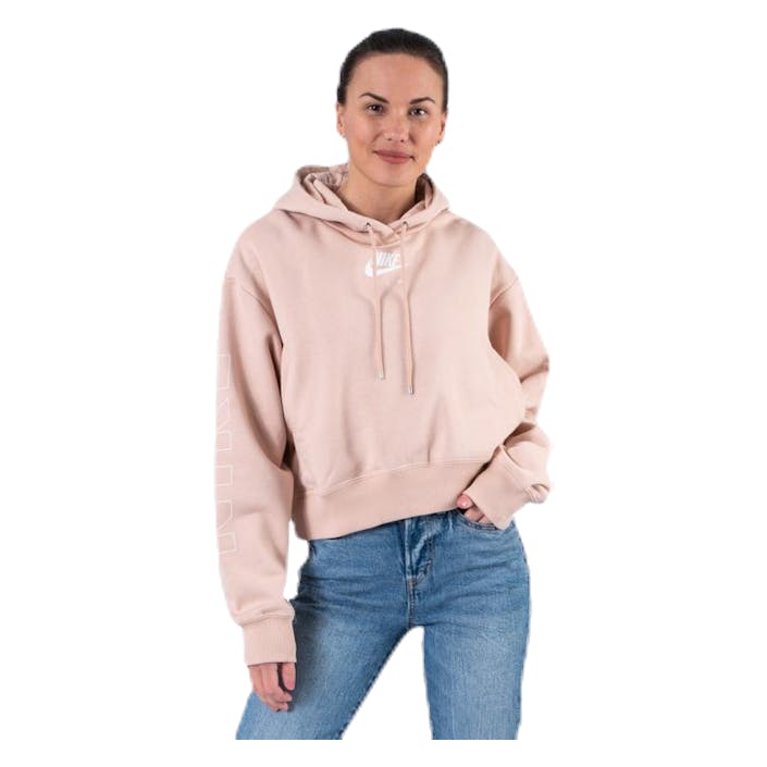Air Fleece Hoodie Beige, Female, Apparels, Shirts, Pink, XL