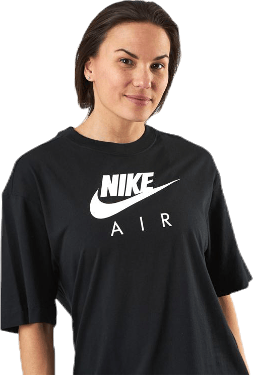 Nsw Air Top Ss Bf Black, Female, Apparels, T-shirt, Black, XS