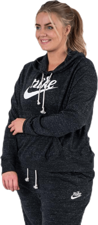 Gym Vintage Hoodie Plus Black, Female, Abbigliamento, Camicie, Nero, XL