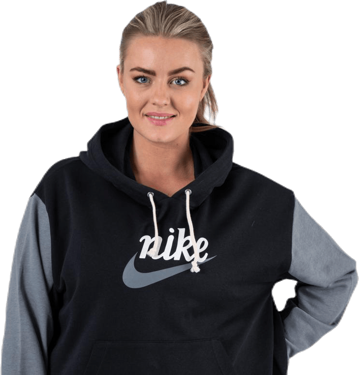 Nsw Vrsty Hoodie Ft Plus Black, Female, Kleding, Overhemden, Zwart, XXXL