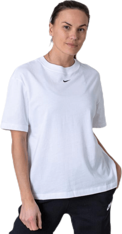 Nsw Essential Ss Bf Top White/Black, Female, Apparels, T-shirt, White, M