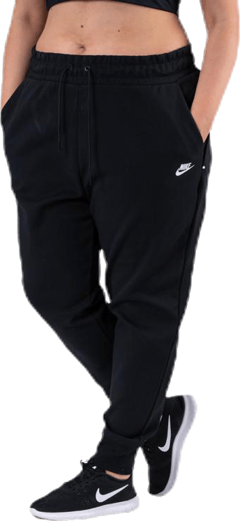 Nsw Tch Flc Pant Plus White/Black, Female, Kläder, Byxor, Svart, XXL