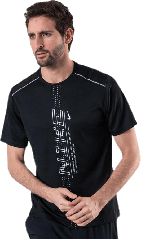 Dry Miler SS Future Fast Black/Grey, Male, Apparels, T-shirt, Running, Black, XXL